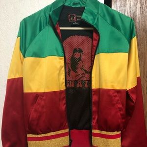 Vintage Lion of Judah Rastafari Satin Jacket